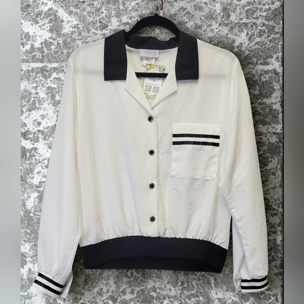 Vintage The American Collection Black And White Top
